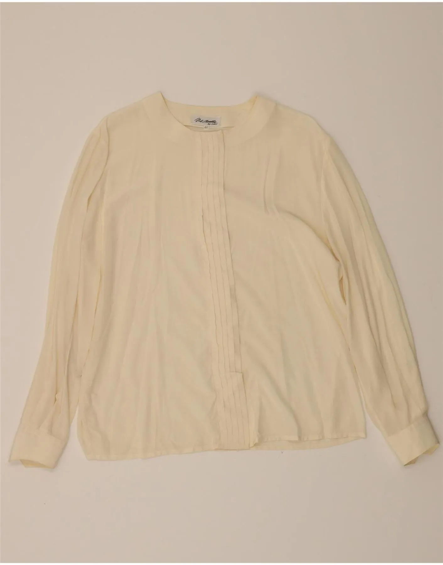 Timeless Classic VIOLI MORELLA Womens Shirt Blouse IT 46 Large Off White