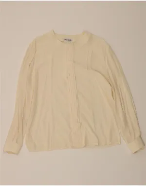 Timeless Classic VIOLI MORELLA Womens Shirt Blouse IT 46 Large Off White