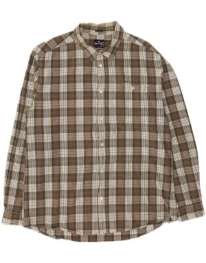WRANGLER Mens Regular Fit Shirt 2XL Grey Check Cotton Festive Look