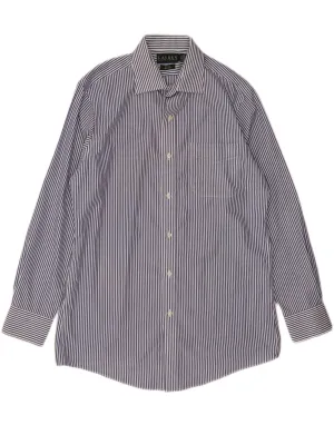 Compact Fold Design POLO RALPH LAUREN Mens Shirt Size 15 1/2 32/33 Medium Blue Striped