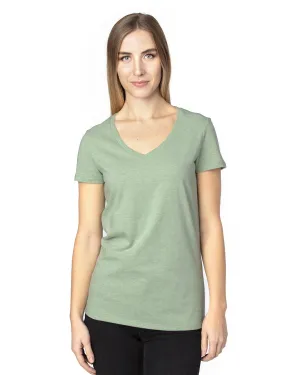 Threadfast Apparel 200RV Ladies' Ultimate V-Neck T-Shirt DoubleStitched Seams Active Lifestyle