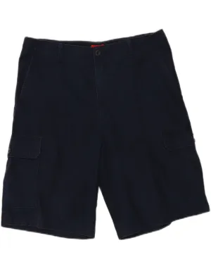 Freestyle Fit IZOD Mens Cargo Shorts W34 Large Navy Blue Cotton