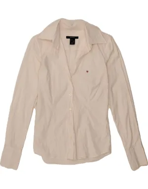 Teen Fashion wrinkle free GANT Womens Shirt UK 8 Small White Cotton