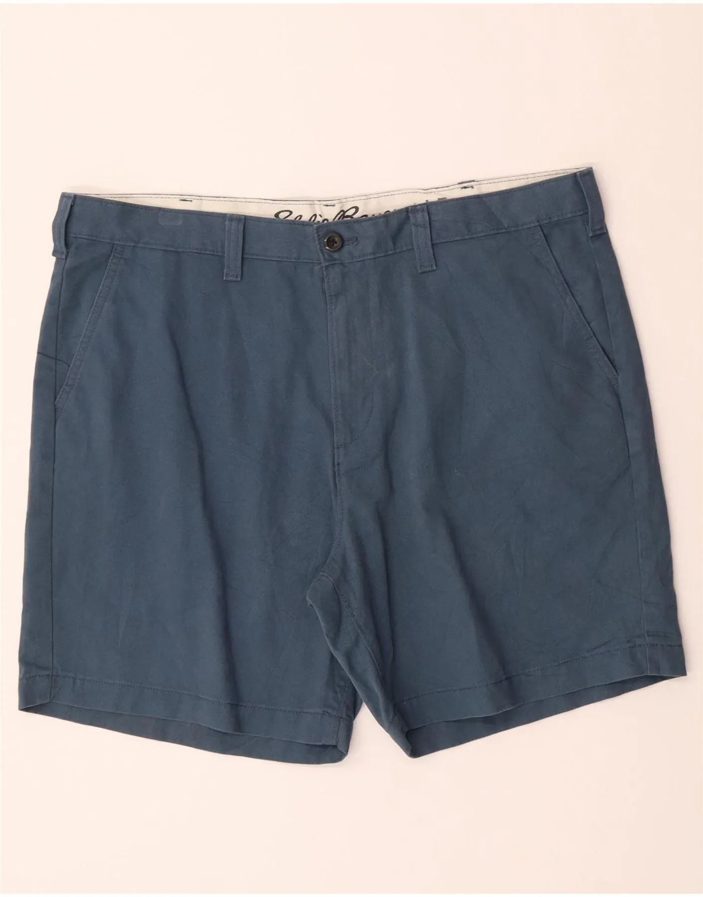 Sleek Cut handmade touch EDDIE BAUER Mens Chino Shorts W38 XL Blue Cotton