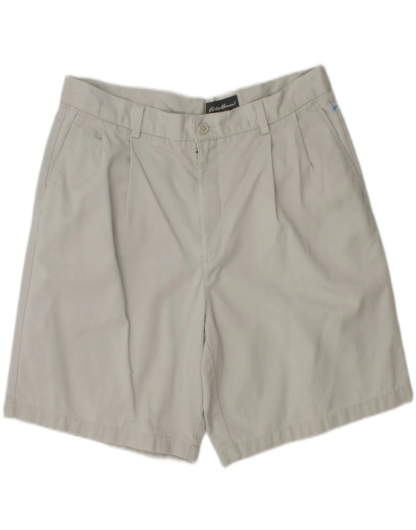 EDDIE BAUER Mens Pegged Chino Shorts W36 Large  Beige Cotton Day Comfort