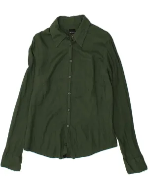 CALVIN KLEIN JEANS Womens Shirt UK 18 XL Green Cotton Polished Finish