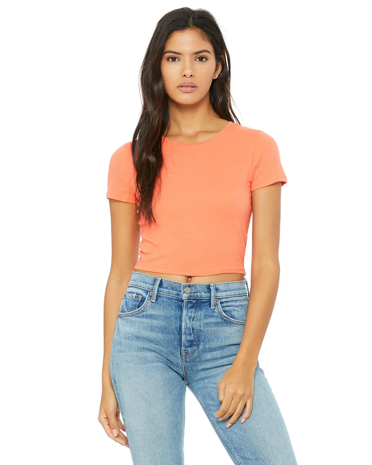 Bella   Canvas 6681 Ladies' Poly-Cotton Crop T-Shirt Casual Chic Look