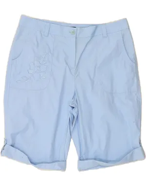 IZOD Womens Casual Shorts US 12 Large W36  Blue Cotton Pre Shrunk Cotton Blend Neutral Tone