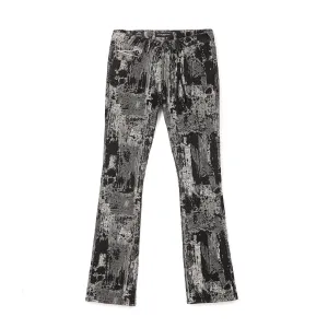 LENNY BOOTCUT JEANS IN DIGI BLACK Bartack Stitching