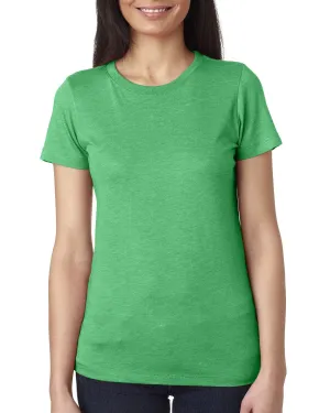 Next Level 6710 Ladies' Triblend Crew Water Based Ink Simple and Chic