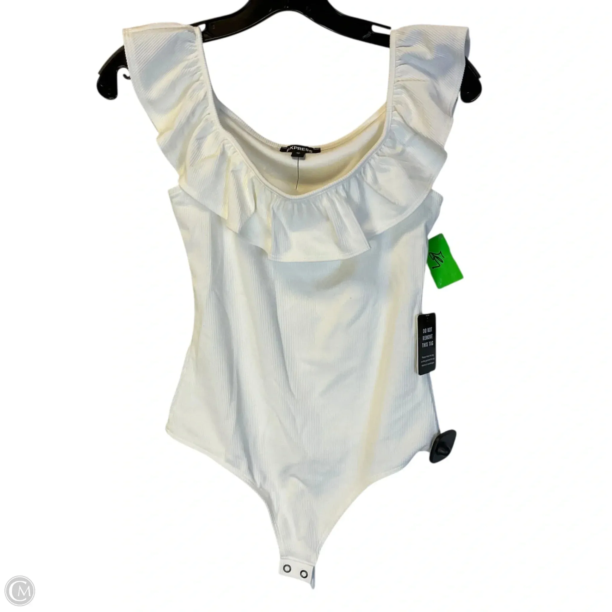 Bodysuit By Express In Cream, Size: Xs velvet bodysuit maternity bodysuit