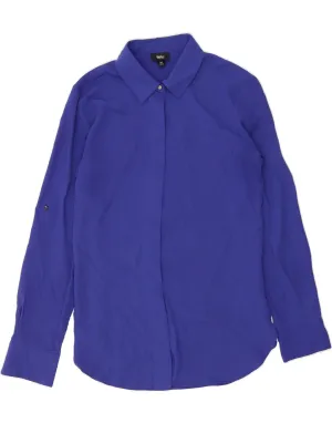Wardrobe Must-Have MOSSIMO Womens Shirt Blouse UK 12 Medium Blue Polyester