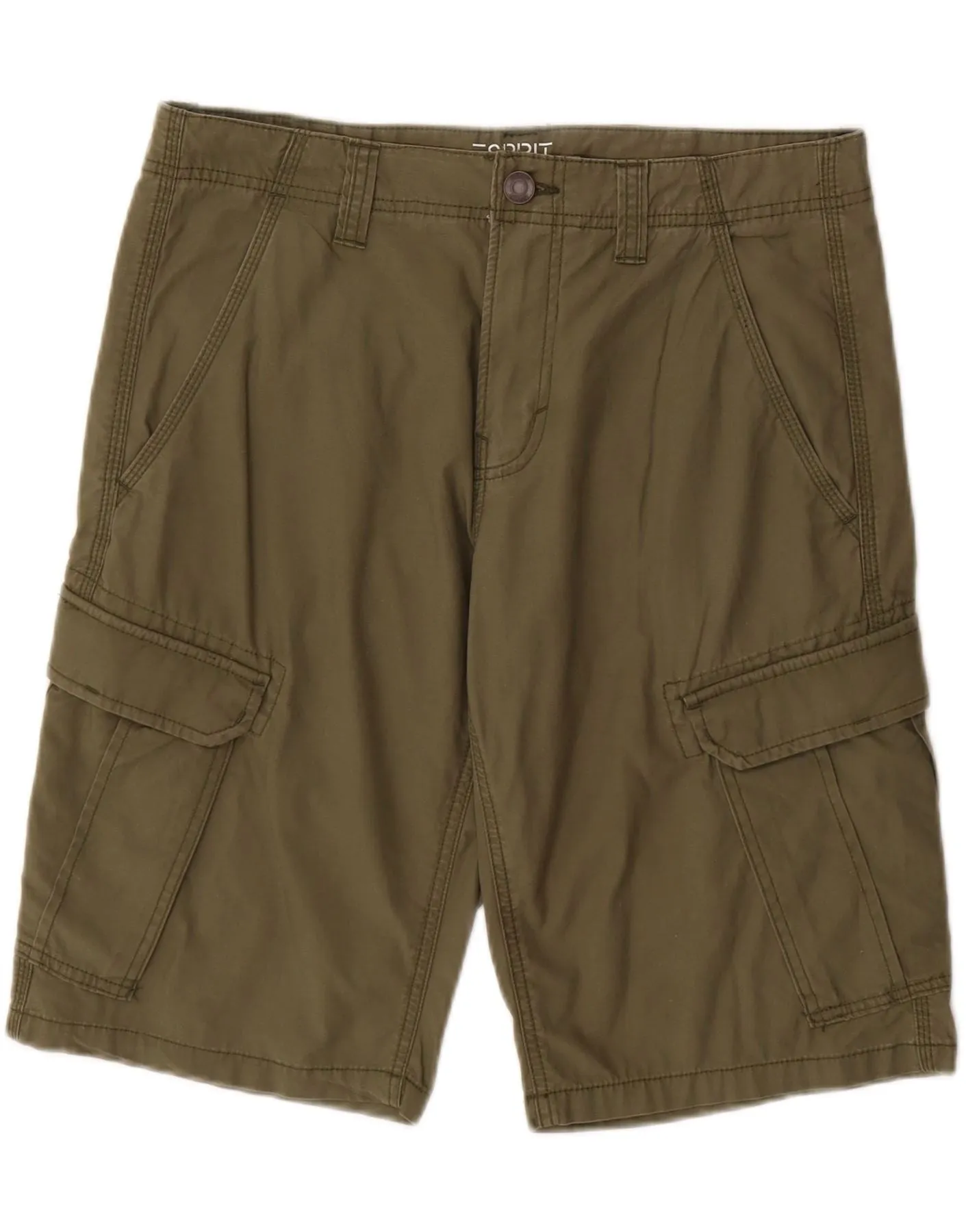Cool Vibe ESPRIT Mens Relaxed Fit Cargo Shorts W31 Medium  Khaki Cotton