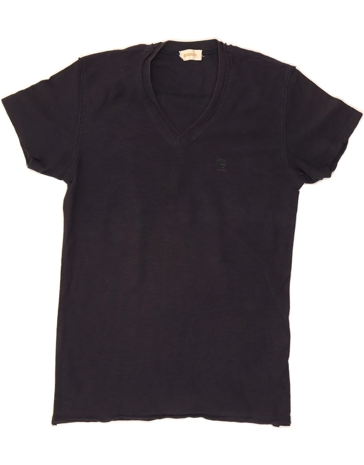 Relaxing Day DIESEL Womens T-Shirt Top UK 12 Medium Navy Blue Cotton
