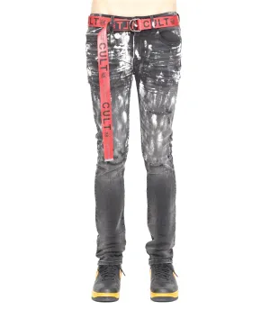 PUNK SUPER SKINNY BELTED IN PAIN Sharp Silhouette