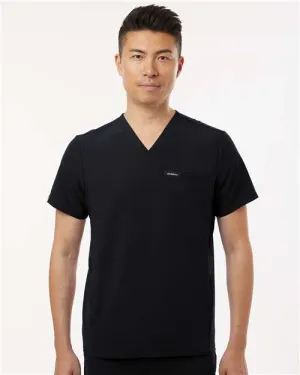 On-the-Go Fashion Jaanuu M10002 Platt 3-Pocket Scrub V-Neck Top