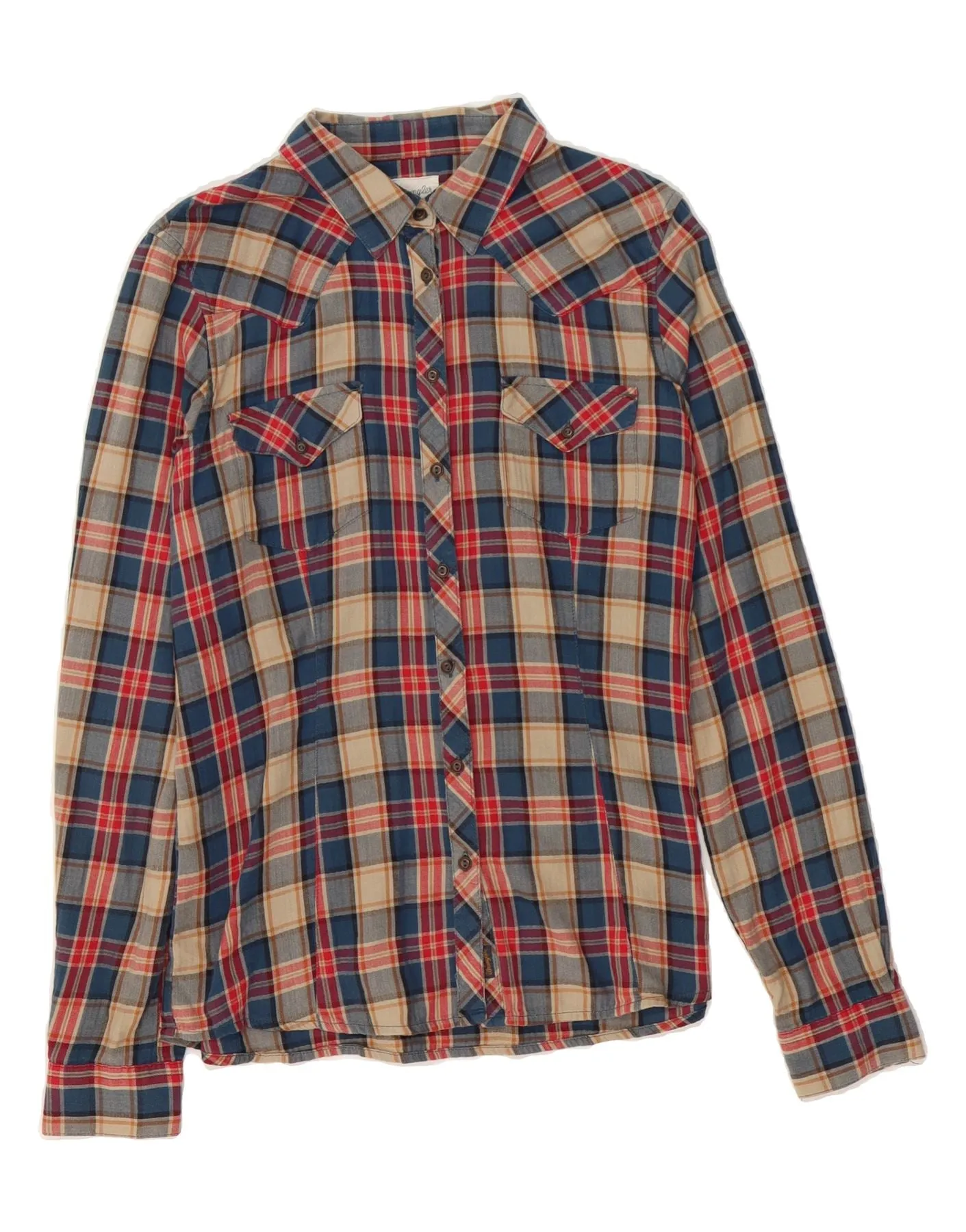 WRANGLER Womens Shirt UK 16 Large Multicoloured Check Cotton gender-neutral