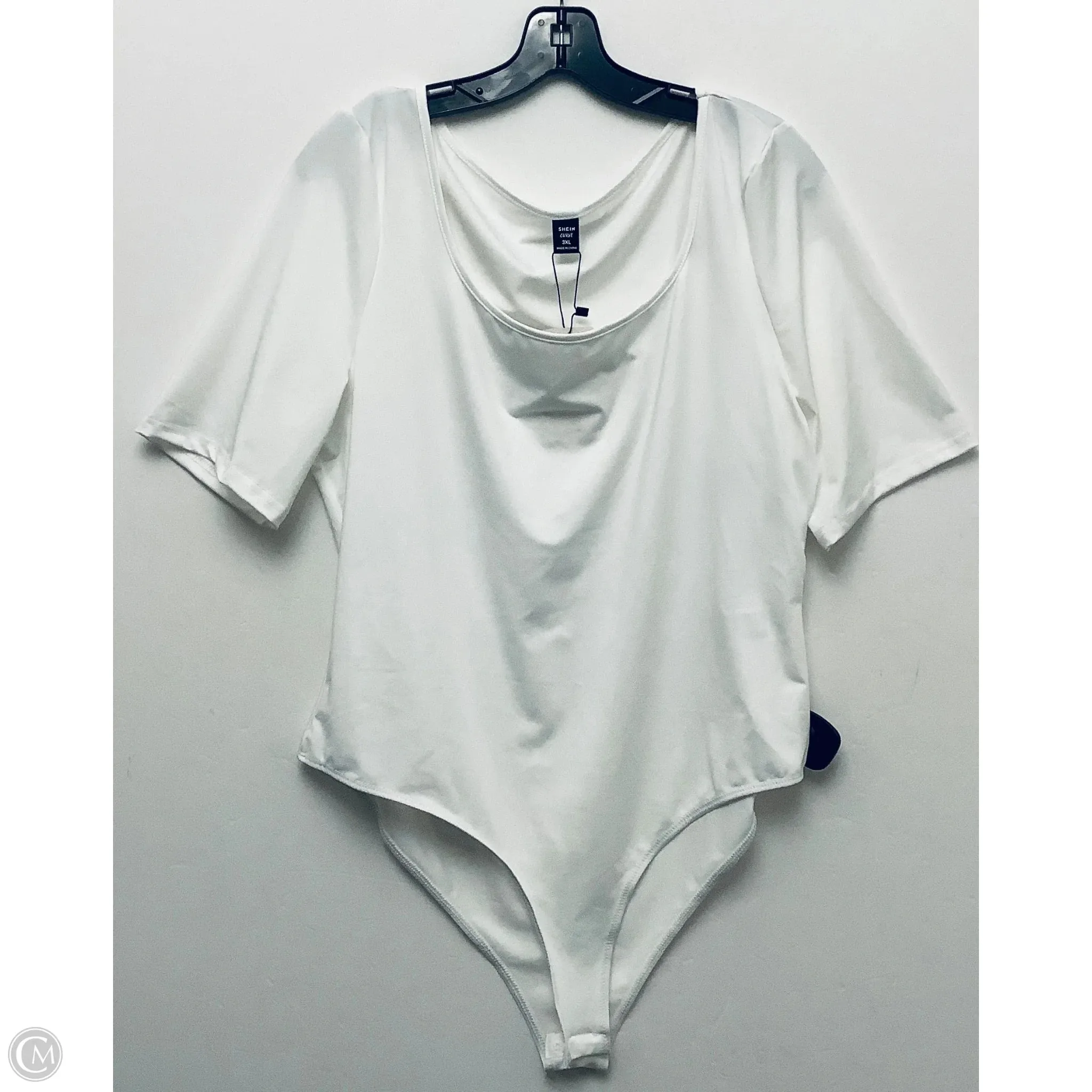 Bodysuit By Shein In White, Size: 3x satin bodysuit