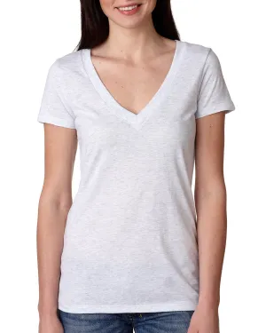 Stretchable Weave Stylish Casual Next Level 6740 Ladies' Triblend Deep V