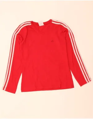Running Gear ADIDAS Womens BEST SELL Long Sleeve UK 12 Medium Red Cotton