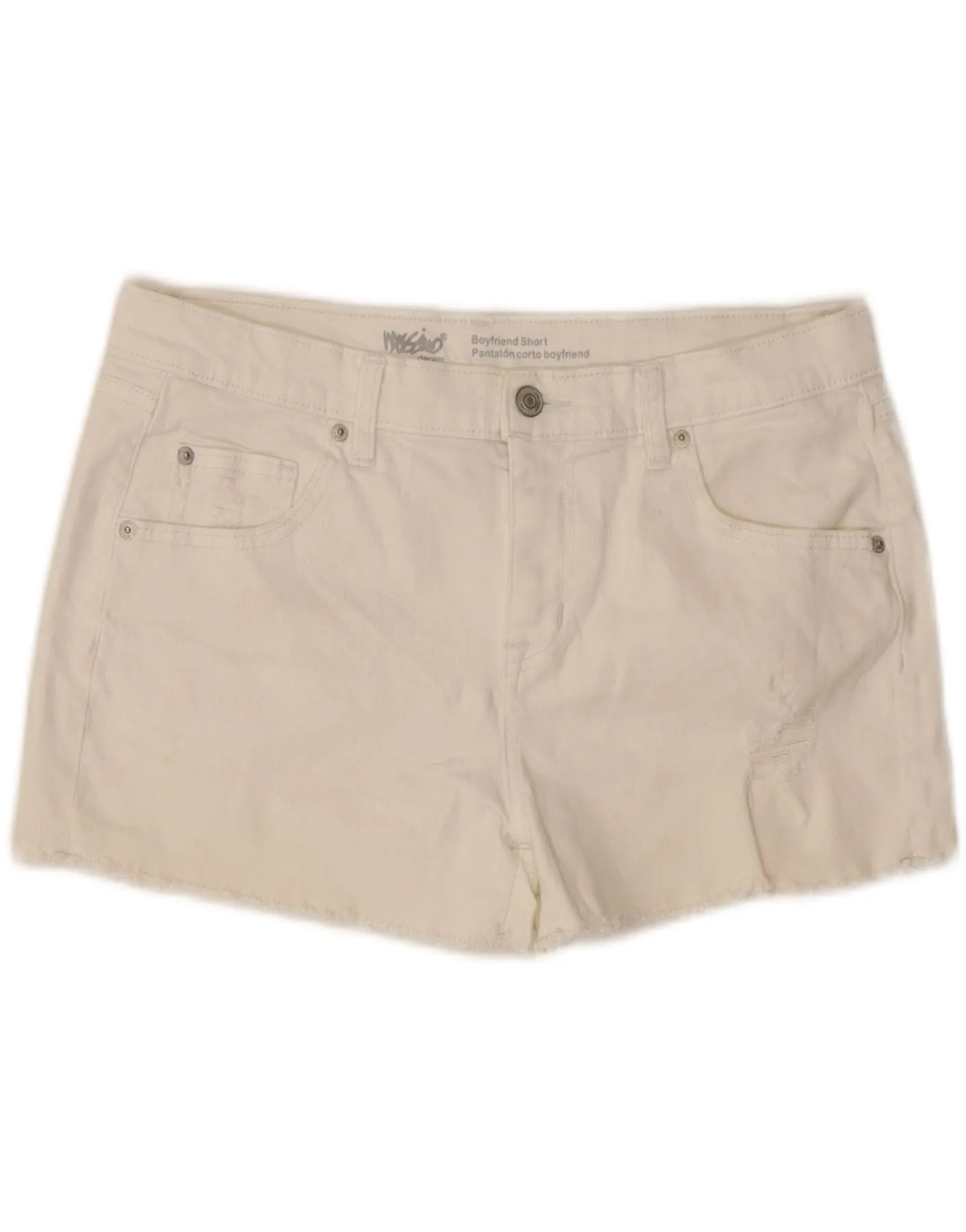 Functional Design MOSSIMO Womens Boyfriend Denim Shorts US 10 Medium W30 White Cotton