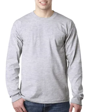 NeutralTonesCollection Bayside BA8100 Adult 6.1 oz., 100% Cotton Long Sleeve Pocket T-Shirt