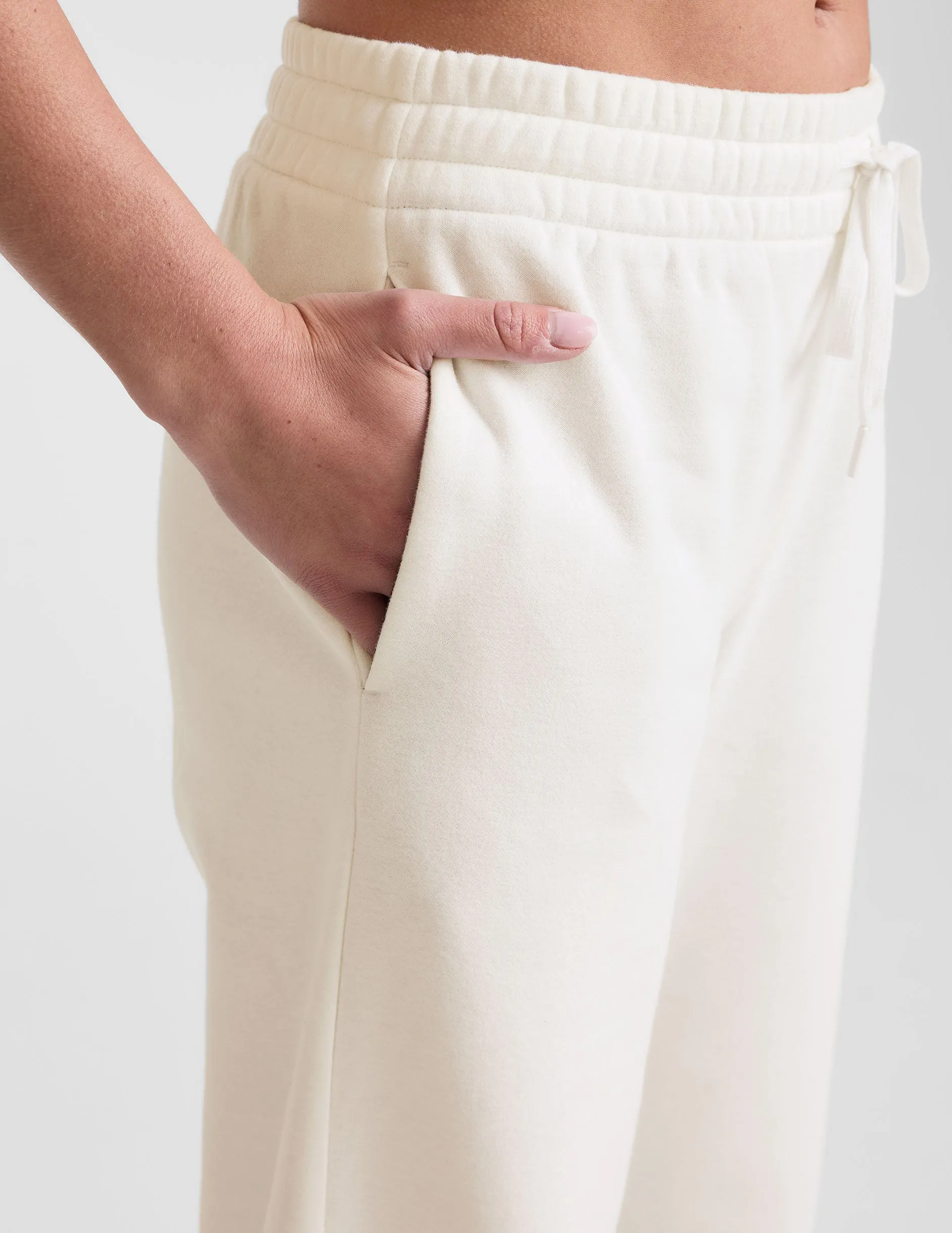 LuxeFleece Side Slit Wide Leg Pant ReinforcedKnees