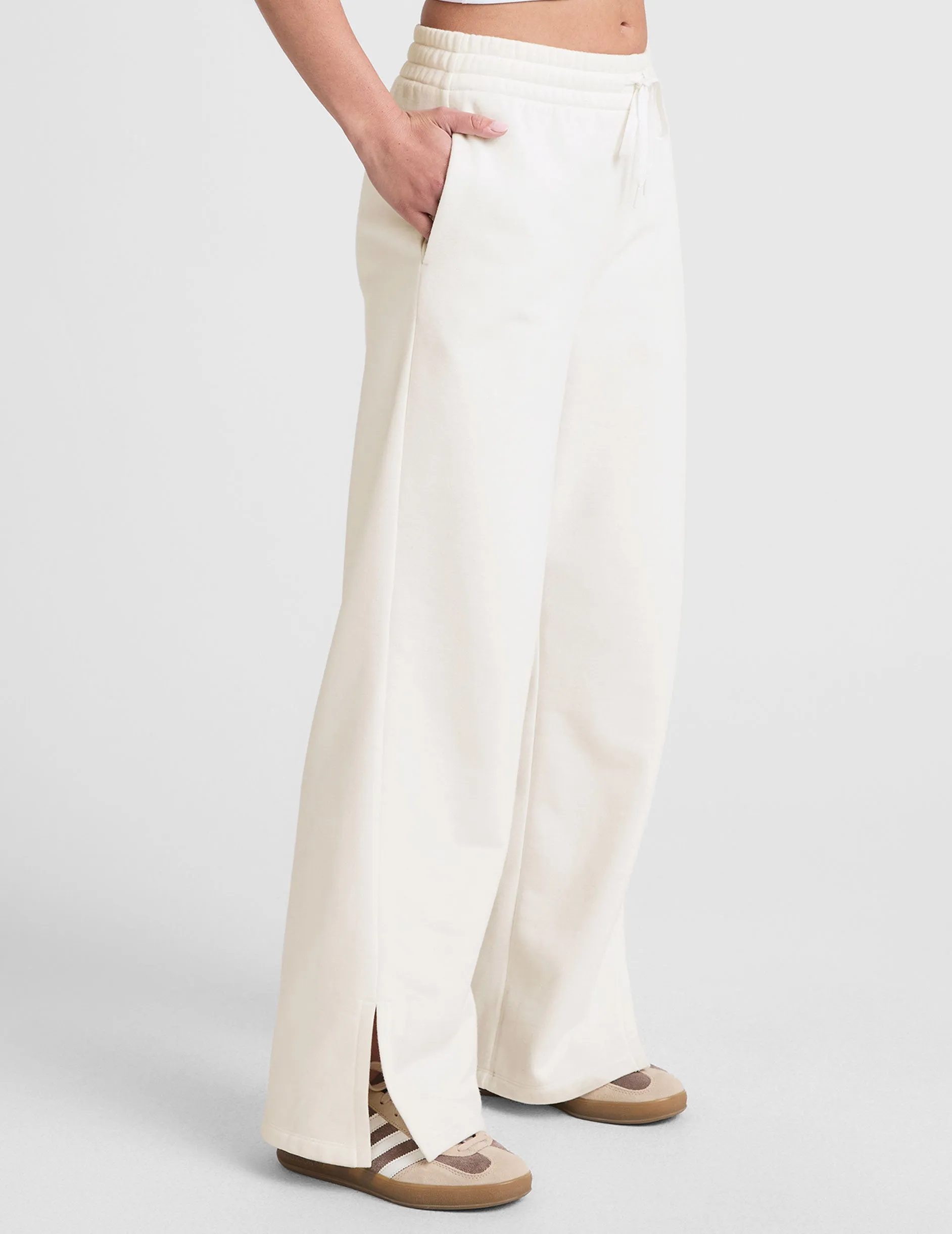 LuxeFleece Side Slit Wide Leg Pant UVProtection Sport Ready