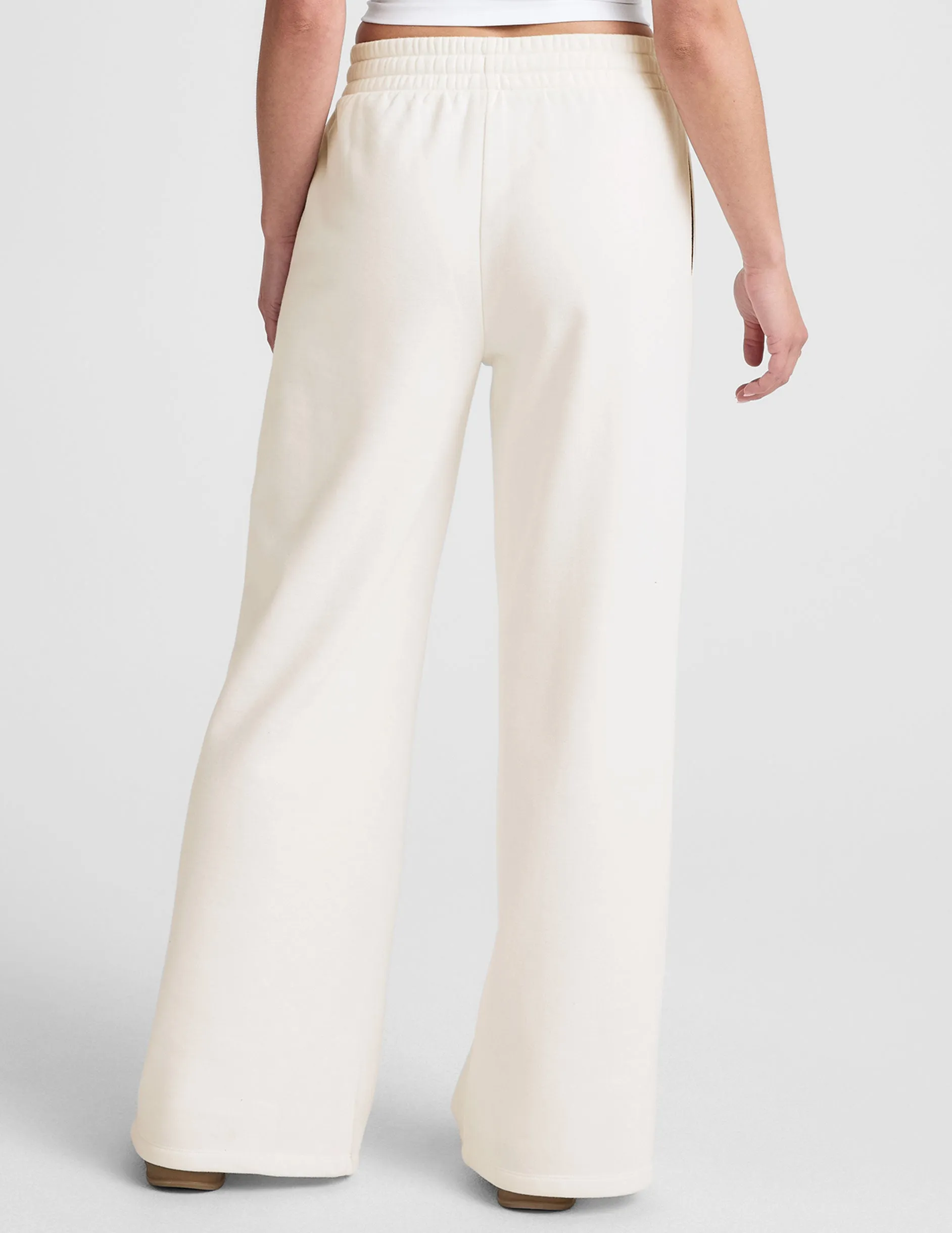 Full Coverage Relax Fit Wear LuxeFleece Side Slit Wide Leg Pant