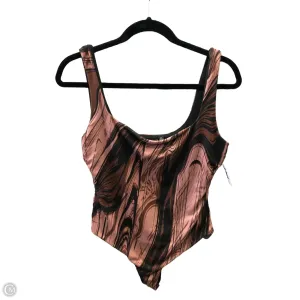 Bodysuit By Windsor In Black & Brown, Size: Xl red bodysuit floral bodysuit