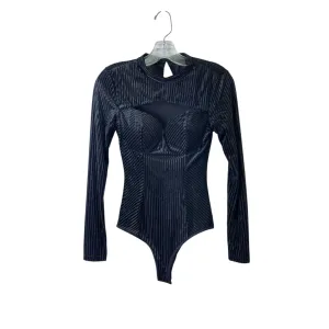 Bodysuit By Bebe In Black, Size:Xs asymmetrical bodysuit