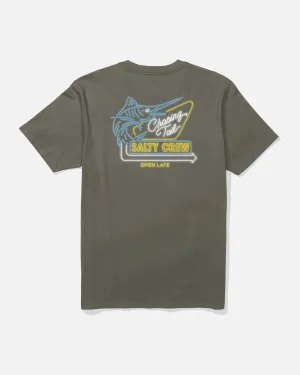Neon Sign Tee - Dusty Olive Regular fit normality