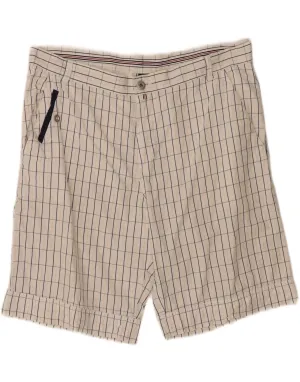 AdjustableDrawstring FILA Mens Club House Chino Shorts  W40 XL White Check Cotton