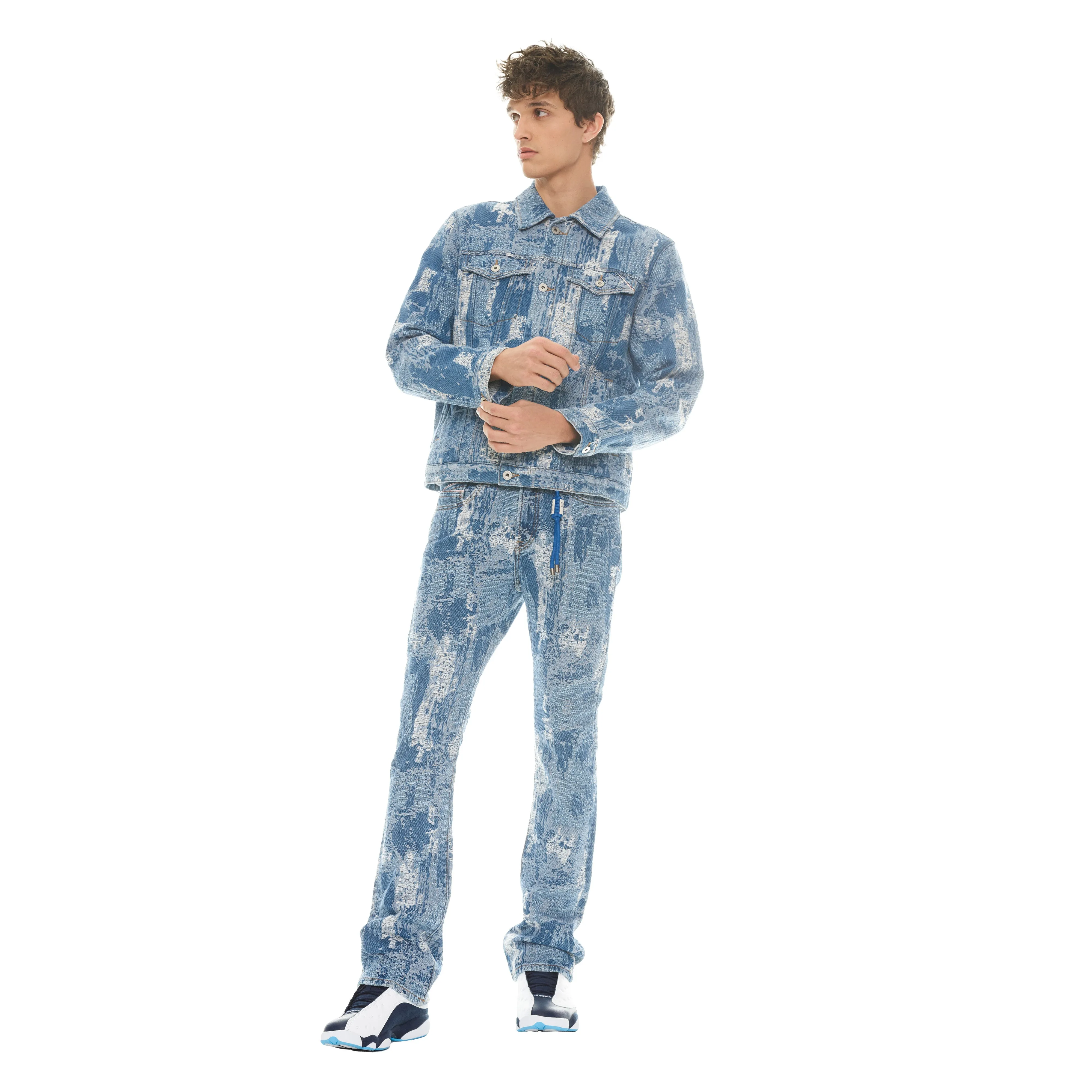 LENNY BOOTCUT JEANS IN DIGI Laser Cut Edges