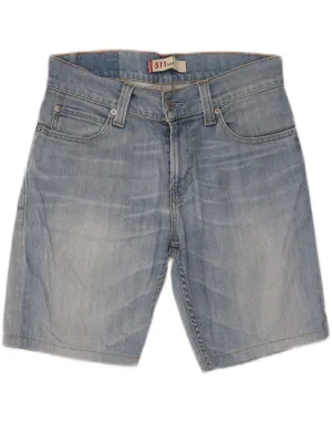 LEVI'S Mens 511 Denim Shorts W32 Medium  Blue Cotton Smooth Flatlock Seams
