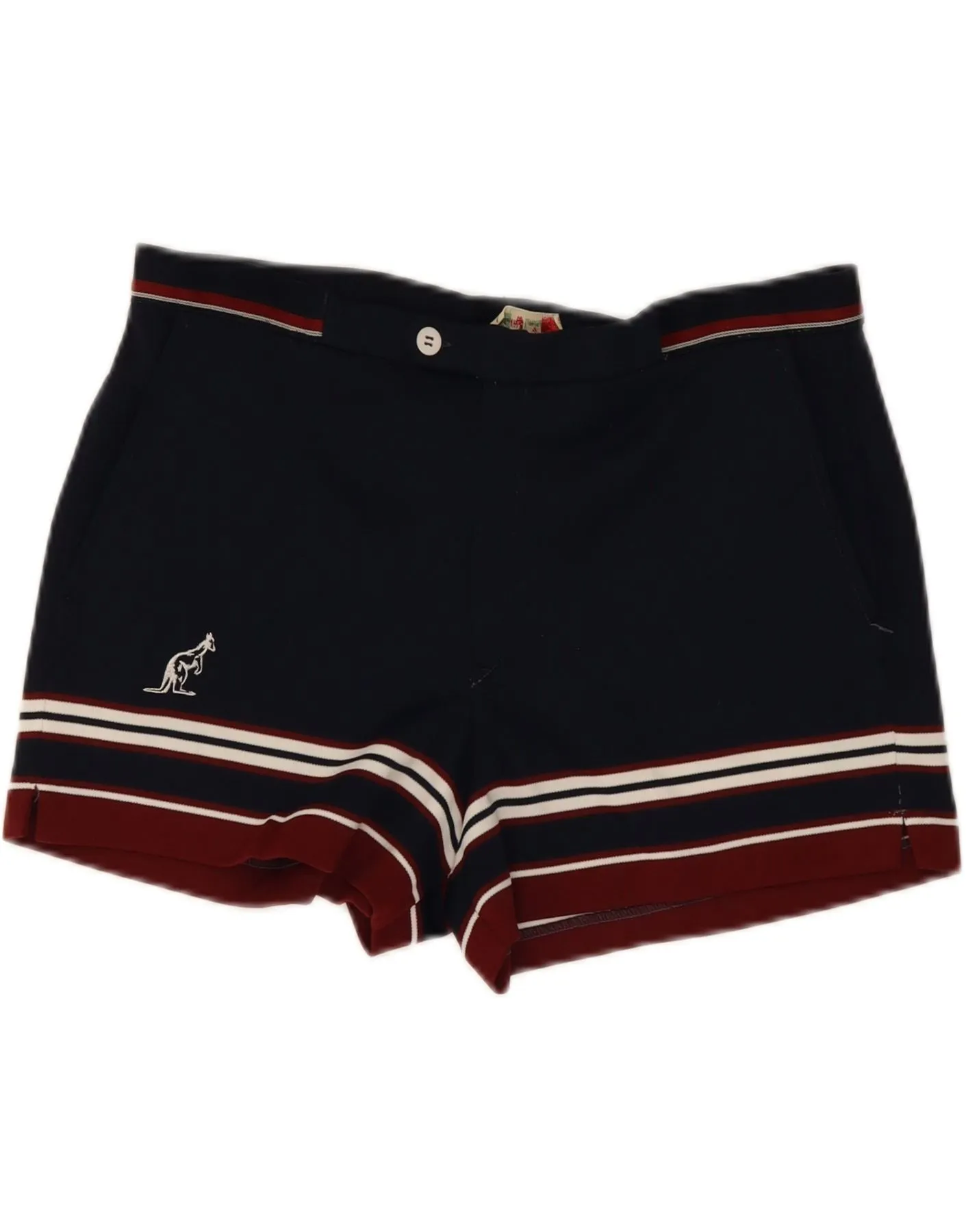 AUSTRALIAN L'ALPINA Mens Chino Shorts IT 50 Large W38 Navy Blue Striped Flex Foam Insert beach volleyball gear