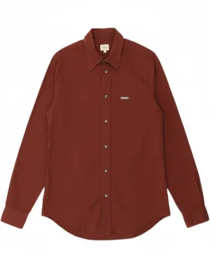 Graphic Art Festive Look CALVIN KLEIN JEANS Mens Shirt Large Maroon Cotton