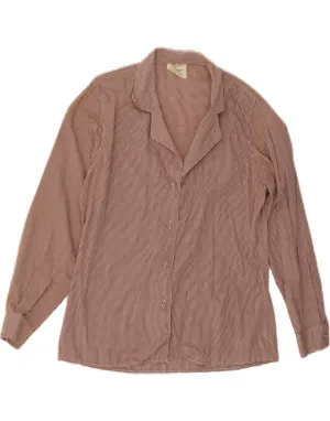 BENETTON Womens Shirt IT 42 Medium Brown Check Cotton Country Escape