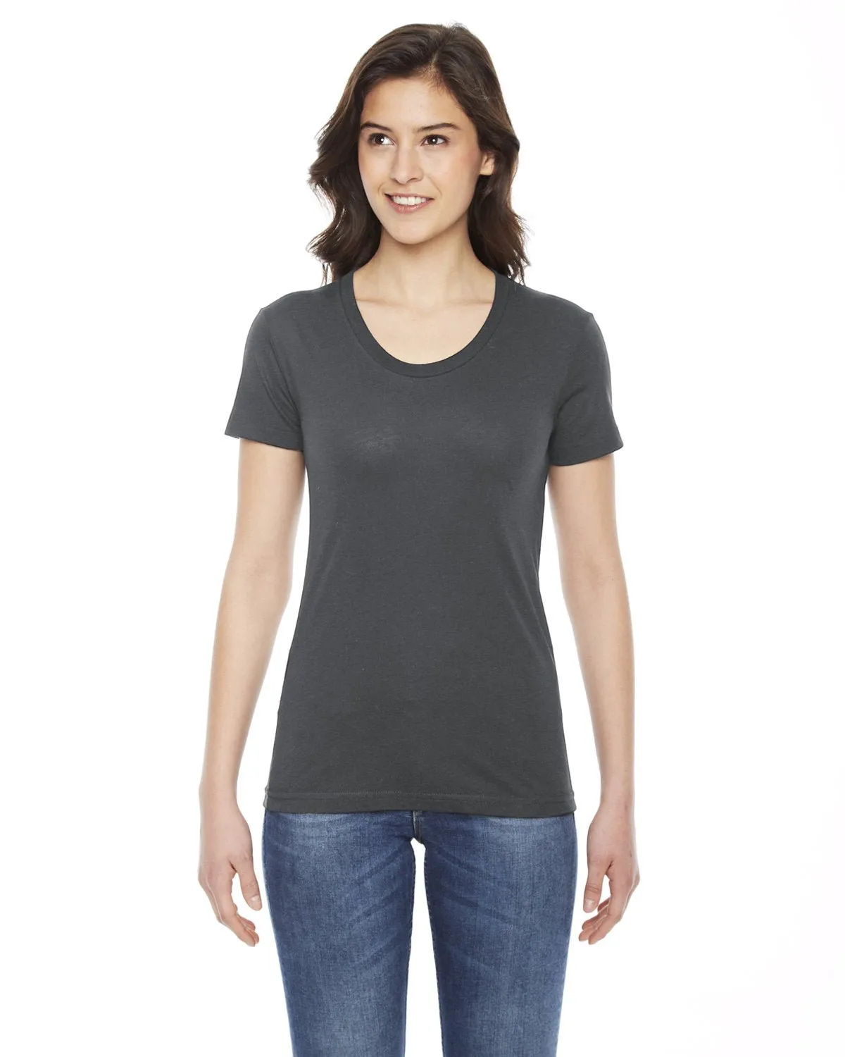 Drop Shoulder Design American Apparel BB301W Ladies' Poly-Cotton Short-Sleeve Crewneck