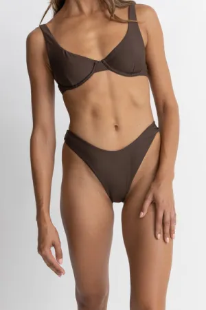 Multi Way Straps Fresh Vibes Rhythm Classic Hi Cut Bottom-Chocolate