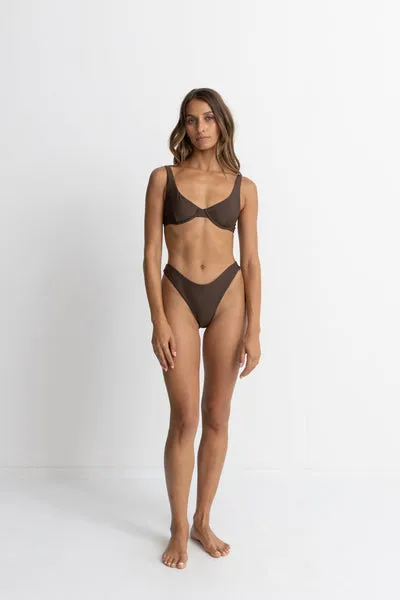 Rhythm Classic Hi Cut Bottom-Chocolate Mesh Lining Sustainable Eco Friendly Textile
