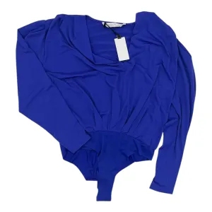Bodysuit By Astr In Blue, Size:S model style bodysuit