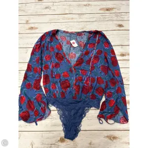 Bodysuit By Free People In Blue & Red, Size: S intimate bodysuit