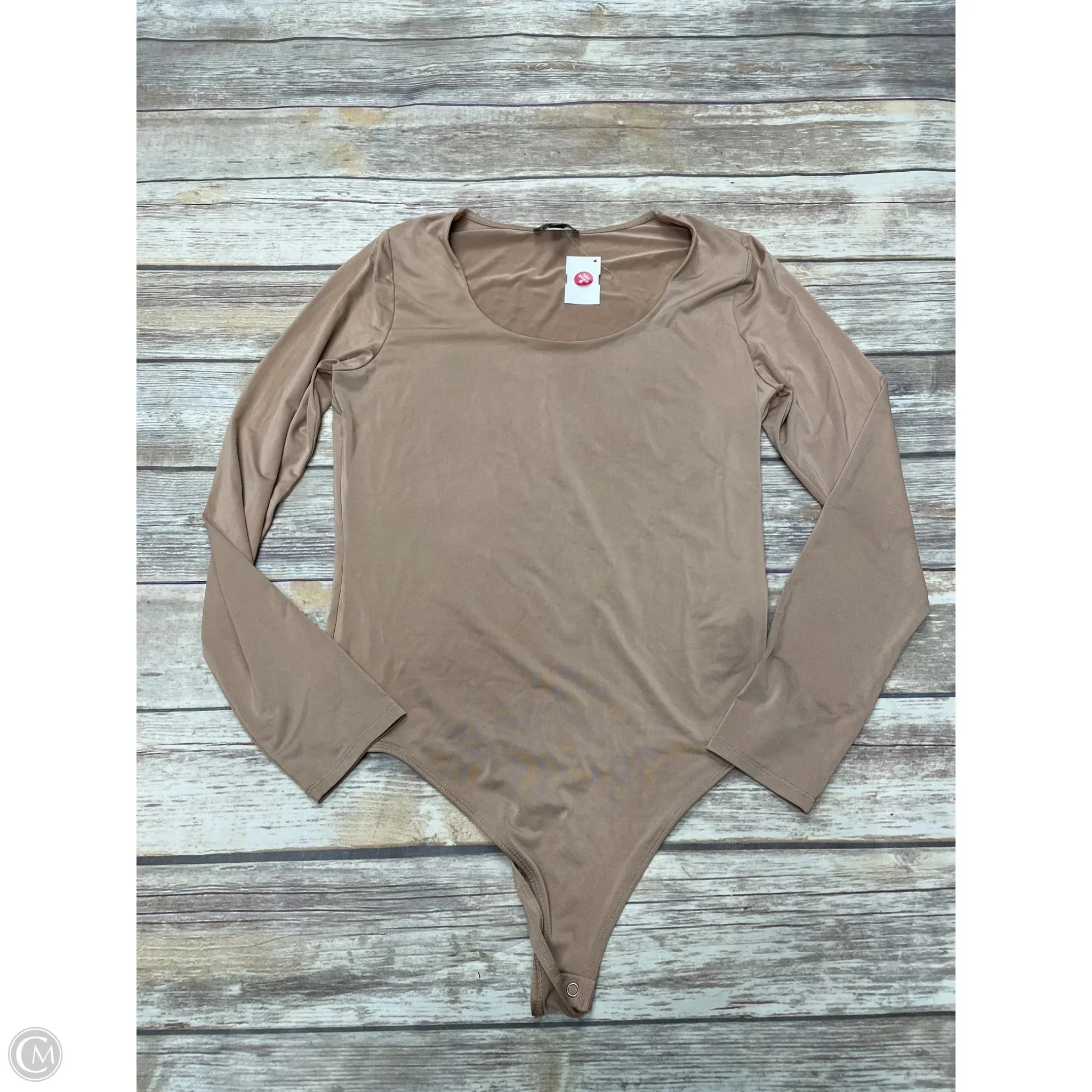 Bodysuit By Express In Tan, Size: L classic bodysuit