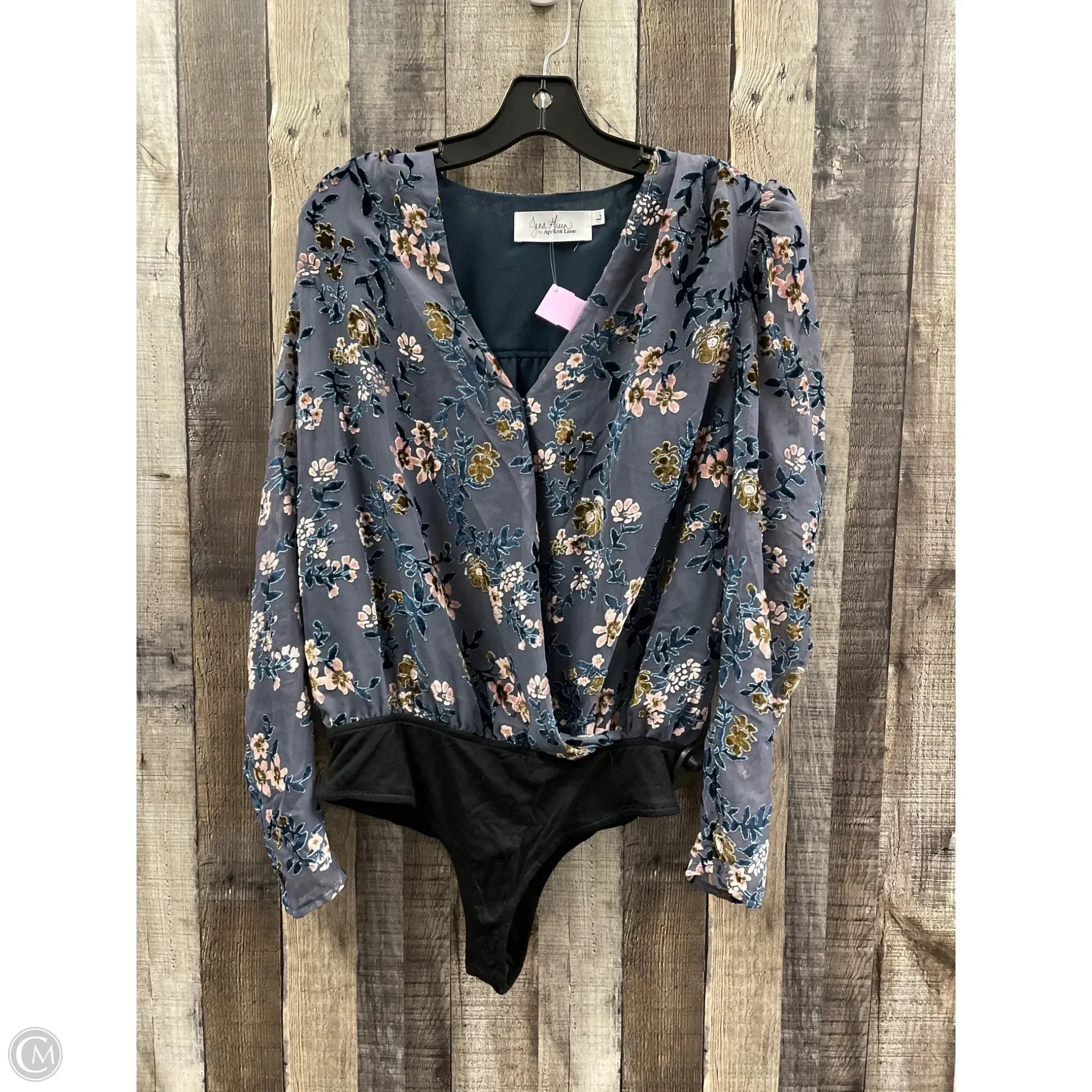 Bodysuit By Cme In Floral Print, Size: L slim fit bodysuit ladies bodysuit