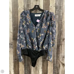 Bodysuit By Cme In Floral Print, Size: L slim fit bodysuit ladies bodysuit