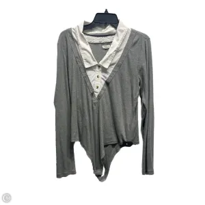 Bodysuit By Pilcro In Grey, Size: Xl ladies bodysuit