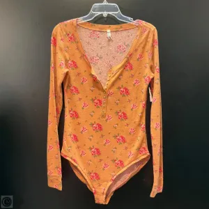 Bodysuit By Free People In Floral Print, Size: L ribbed bodysuit plus size bodysuit