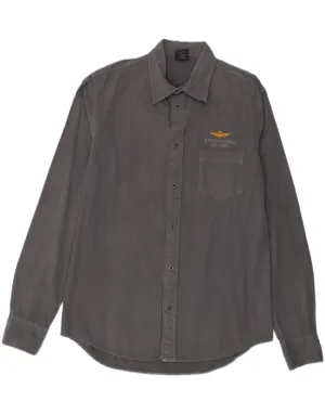 Multi Layer Stitching Cruise Collection AERONAUTICA MILITARE Mens Shirt Medium Grey