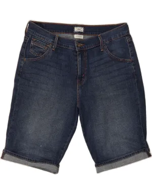 Subtle Print LEVI'S Womens 515 Bermuda Denim Shorts US 10 Large W32  Blue Cotton